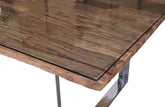 Live Edge Sleeper Industrial Dining Table Large 10-12 seater 220x100x76cm